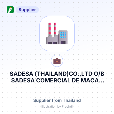 SADESA (THAILAND)CO.,LTD O/B SADESA COMERCIAL DE MACAU SOCIEDADE UNIPESSOAL LIMITADA – summary card, no photo uploaded yet
