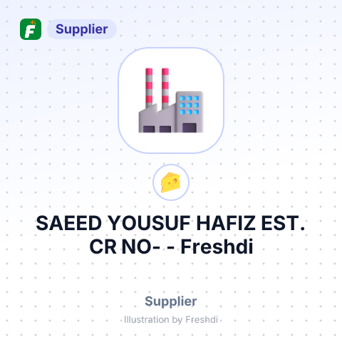 SAEED YOUSUF HAFIZ EST. CR NO- – summary card, no photo uploaded yet