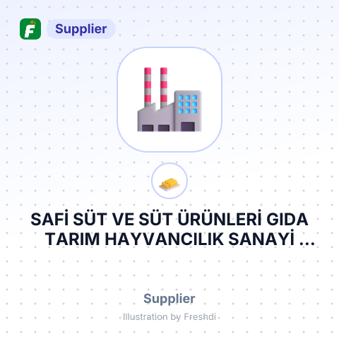 SAFİ SÜT VE SÜT ÜRÜNLERİ GIDA TARIM HAYVANCILIK SANAYİ TİCARET LİMİTED ŞİRKETİ – summary card, no photo uploaded yet