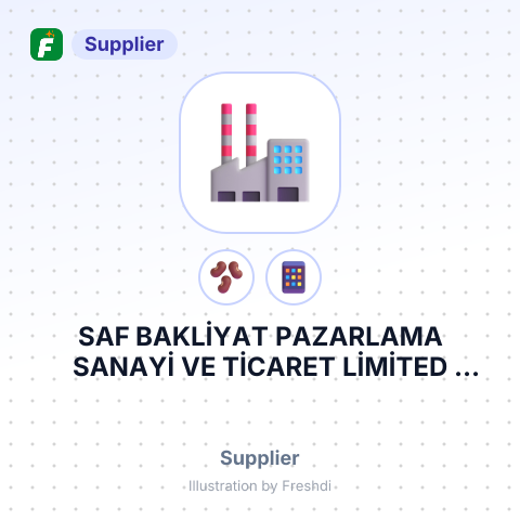 SAF BAKLİYAT PAZARLAMA SANAYİ VE TİCARET LİMİTED ŞİRKETİ – summary card, no photo uploaded yet