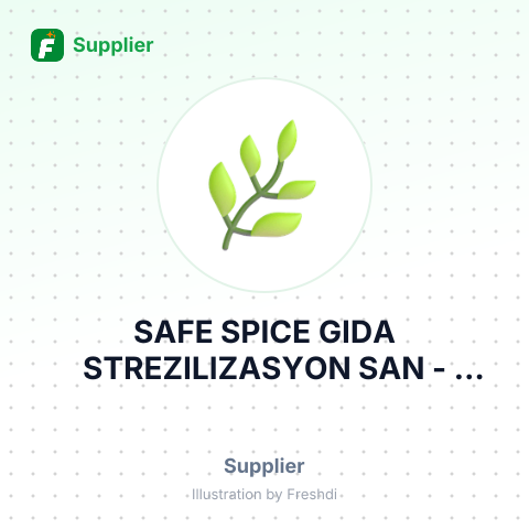 SAFE SPICE GIDA STREZILIZASYON SAN – summary card, no photo uploaded yet
