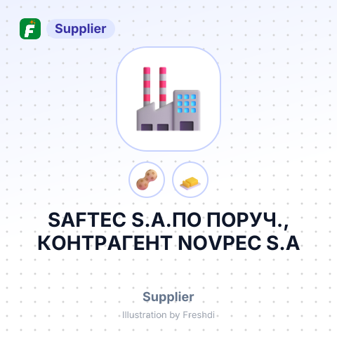 SAFTEC S.A.ПО ПОРУЧ., КОНТРАГЕНТ NOVPEC S.A – summary card, no photo uploaded yet