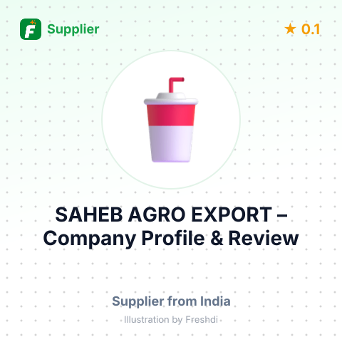 SAHEB AGRO EXPORT – summary card, no photo uploaded yet