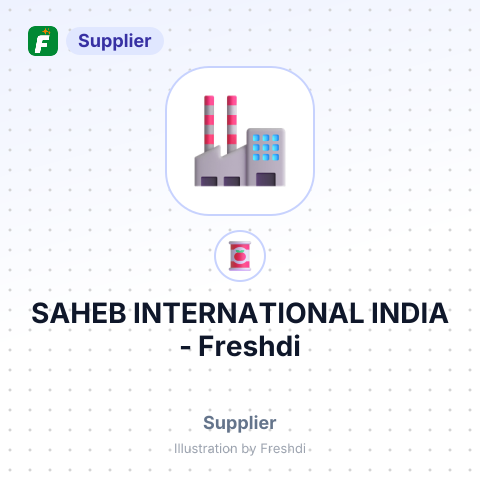 SAHEB INTERNATIONAL INDIA – summary card, no photo uploaded yet