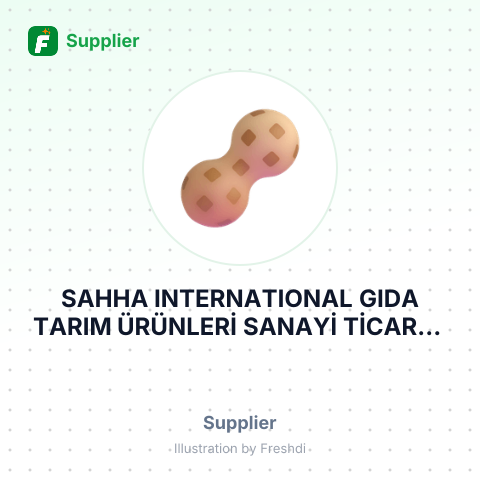 SAHHA INTERNATIONAL GIDA TARIM ÜRÜNLERİ SANAYİ TİCARET ANONİM ŞİRKETİ – summary card, no photo uploaded yet