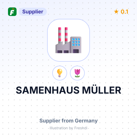 SAMENHAUS MÜLLER – summary card, no photo uploaded yet