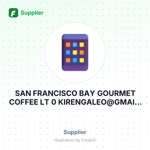 SAN FRANCISCO BAY GOURMET COFFEE LT 0 KIRENGALEO@GMAIL. COM – summary card, no photo uploaded yet