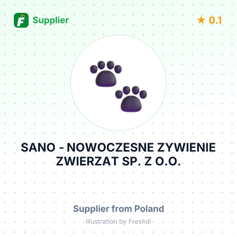 SANO - NOWOCZESNE ZYWIENIE ZWIERZAT SP. Z O.O. – summary card, no photo uploaded yet