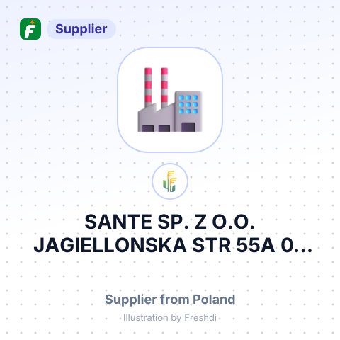 SANTE SP. Z O.O. JAGIELLONSKA STR 55A 03 301 WARSZAWA POLAND – summary card, no photo uploaded yet