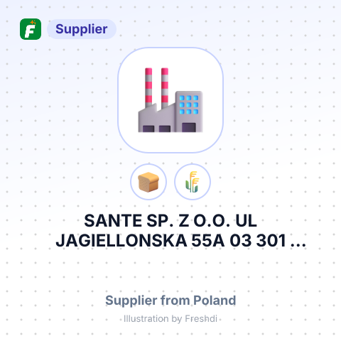 SANTE SP. Z O.O. UL JAGIELLONSKA 55A 03 301 WARSZAWA POLAND – summary card, no photo uploaded yet