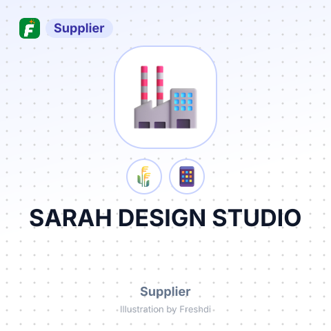 SARAH DESIGN STUDIO – summary card, no photo uploaded yet