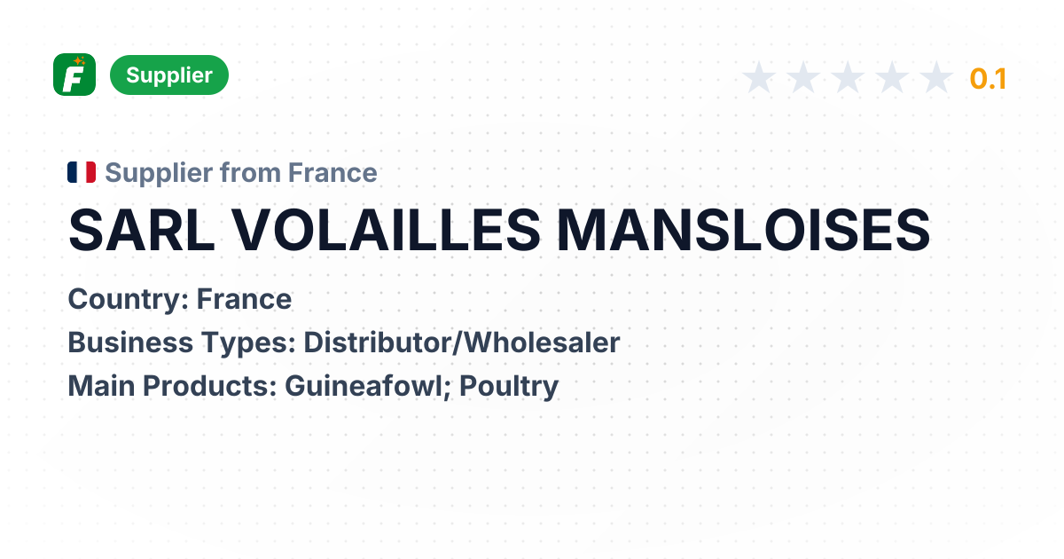 SARL VOLAILLES MANSLOISES | Poultry & Guineafowl Specialist, France ...