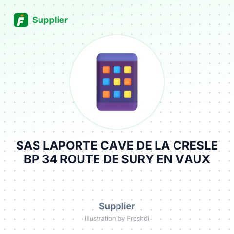 SAS LAPORTE CAVE DE LA CRESLE BP 34 ROUTE DE SURY EN VAUX – summary card, no photo uploaded yet