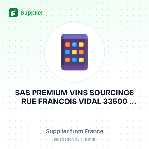SAS PREMIUM VINS SOURCING6 RUE FRANCOIS VIDAL 33500 LIBOURNE FRANCE – summary card, no photo uploaded yet