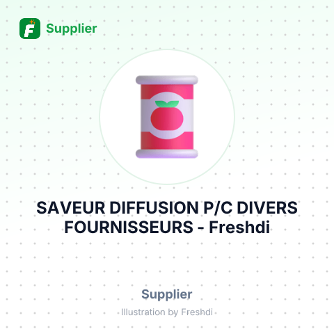 SAVEUR DIFFUSION P/C DIVERS FOURNISSEURS – summary card, no photo uploaded yet