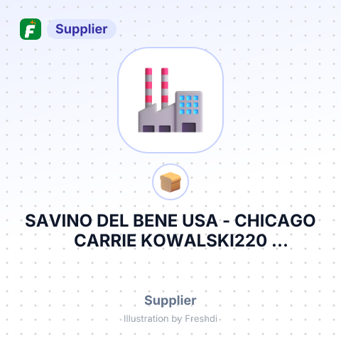 SAVINO DEL BENE USA - CHICAGO CARRIE KOWALSKI220 THORNDALE AVEBENSENVILLE, IL – summary card, no photo uploaded yet