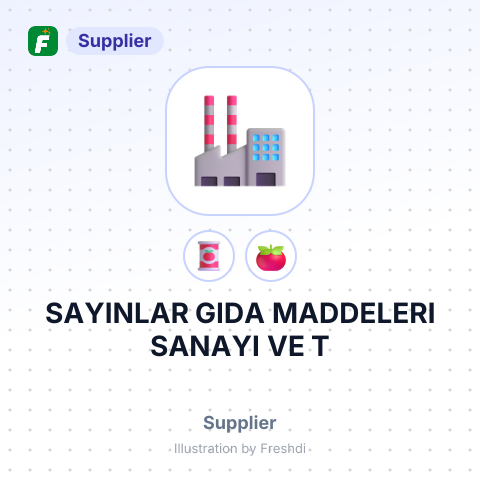 SAYINLAR GIDA MADDELERI SANAYI VE T – summary card, no photo uploaded yet