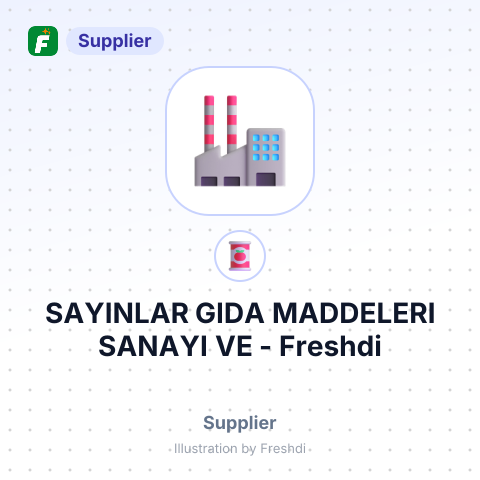 SAYINLAR GIDA MADDELERI SANAYI VE – summary card, no photo uploaded yet