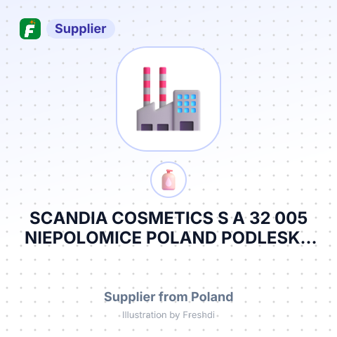 SCANDIA COSMETICS S A 32 005 NIEPOLOMICE POLAND PODLESKA 16 – summary card, no photo uploaded yet