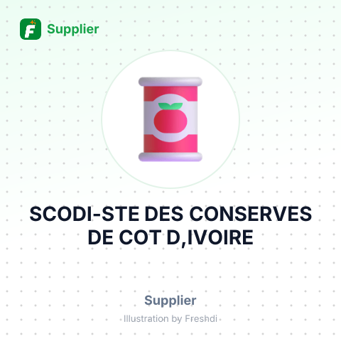 SCODI-STE DES CONSERVES DE COT D,IVOIRE – summary card, no photo uploaded yet