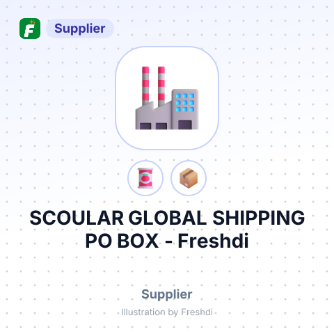SCOULAR GLOBAL SHIPPING PO BOX – summary card, no photo uploaded yet