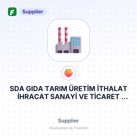 SDA GIDA TARIM ÜRETİM İTHALAT İHRACAT SANAYİ VE TİCARET ANONİM ŞİRKETİ – summary card, no photo uploaded yet