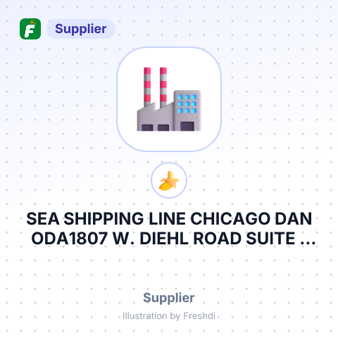 SEA SHIPPING LINE CHICAGO DAN ODA1807 W. DIEHL ROAD SUITE – summary card, no photo uploaded yet