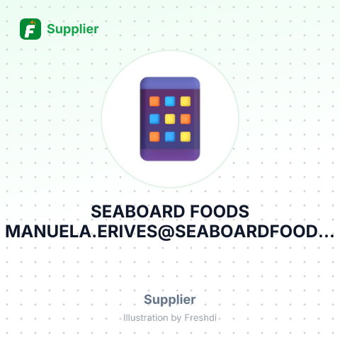 SEABOARD FOODS MANUELA.ERIVES@SEABOARDFOODS. COM – summary card, no photo uploaded yet