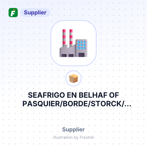 SEAFRIGO EN BELHAF OF PASQUIER/BORDE/STORCK/DARBO/ – summary card, no photo uploaded yet