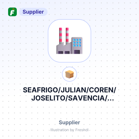 SEAFRIGO/JULIAN/COREN/JOSELITO/SAVENCIA/PEÑASANTA/PAIARROP – summary card, no photo uploaded yet