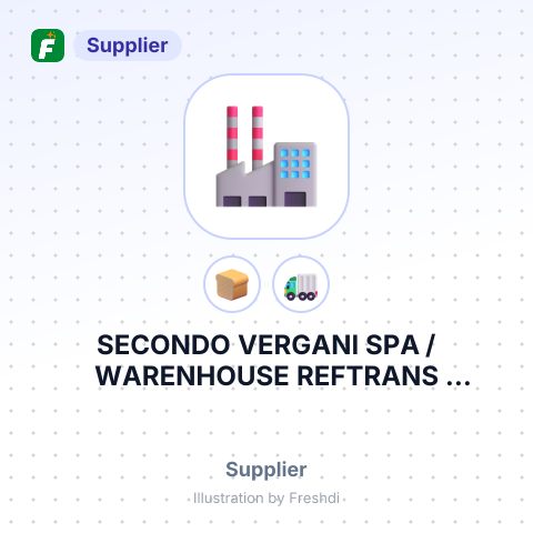 SECONDO VERGANI SPA /WARENHOUSE REFTRANS LOGISTICS SIA CIEDRI LATVIA – summary card, no photo uploaded yet