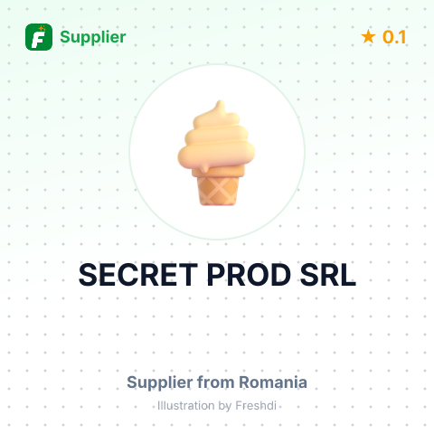 SECRET PROD SRL – summary card, no photo uploaded yet