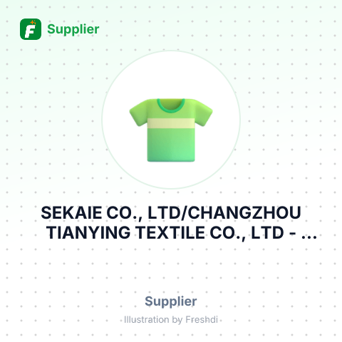 SEKAIE CO., LTD/CHANGZHOU TIANYING TEXTILE CO., LTD – summary card, no photo uploaded yet