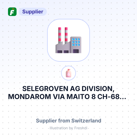 SELEGROVEN AG DIVISION, MONDAROM VIA MAITO 8 CH-6804 BIRONICO (SWITZERLAND) – summary card, no photo uploaded yet