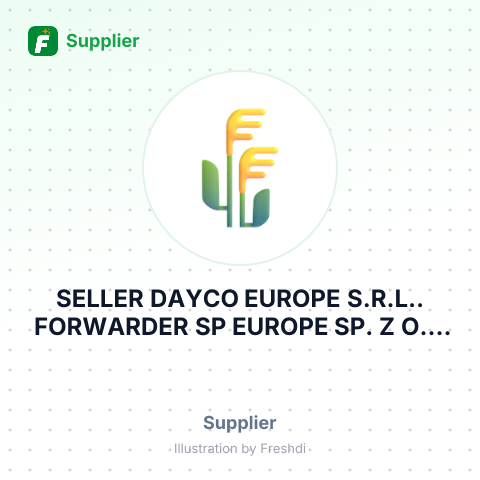 SELLER DAYCO EUROPE S.R.L.. FORWARDER SP EUROPE SP. Z O.O – summary card, no photo uploaded yet