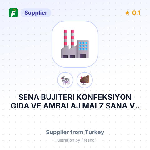 SENA BUJITERI KONFEKSIYON GIDA VE AMBALAJ MALZ SANA VE TIC LTD S – summary card, no photo uploaded yet