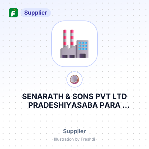 SENARATH & SONS PVT LTD PRADESHIYASABA PARA KOLINJADIYA WENNAPPUWA – summary card, no photo uploaded yet