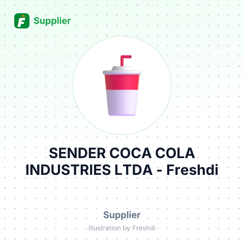 SENDER COCA COLA INDUSTRIES LTDA – summary card, no photo uploaded yet