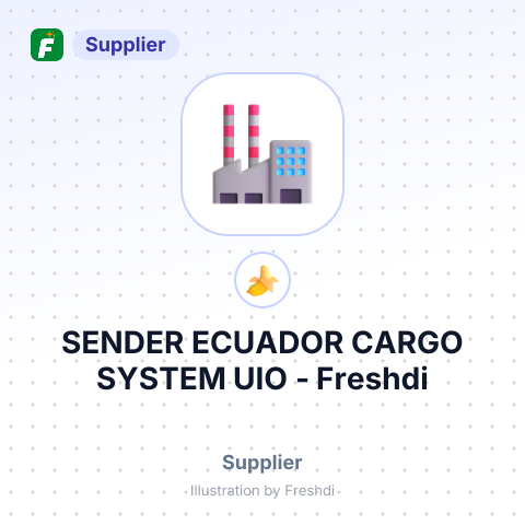 SENDER ECUADOR CARGO SYSTEM UIO – summary card, no photo uploaded yet