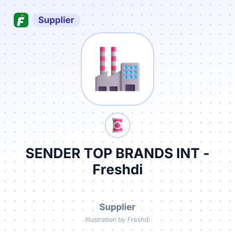SENDER TOP BRANDS INT – summary card, no photo uploaded yet