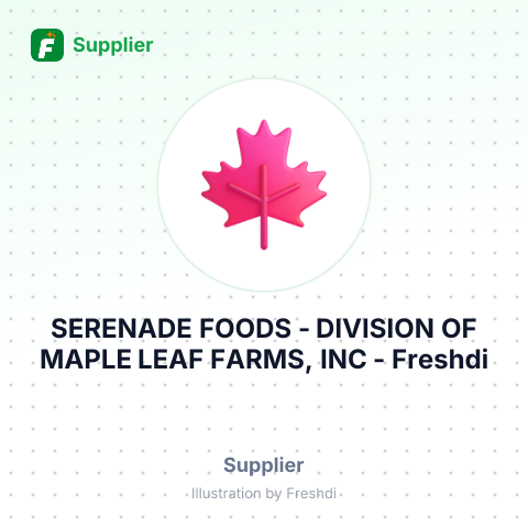 SERENADE FOODS - DIVISION OF MAPLE LEAF FARMS, INC – summary card, no photo uploaded yet