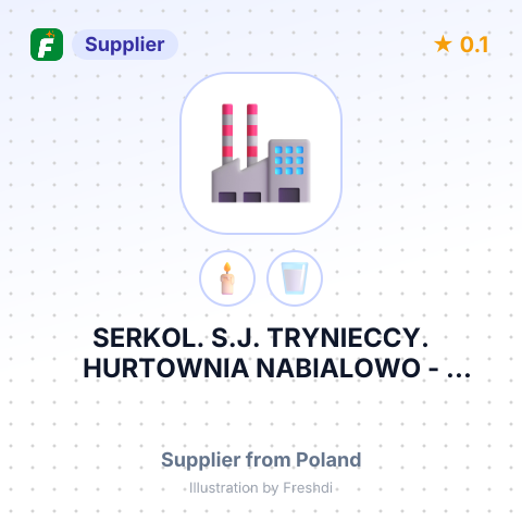 SERKOL. S.J. TRYNIECCY. HURTOWNIA NABIALOWO - SPOAYWCZA – summary card, no photo uploaded yet