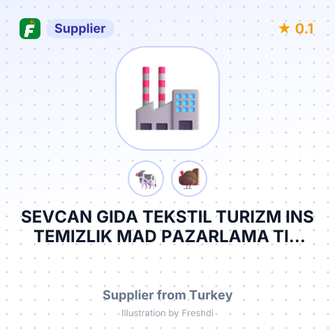 SEVCAN GIDA TEKSTIL TURIZM INS TEMIZLIK MAD PAZARLAMA TIC LTD STI – summary card, no photo uploaded yet