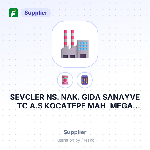 SEVCLER NS. NAK. GIDA SANAYVE TC A.S KOCATEPE MAH. MEGA CENTER YA SKELESI CADBAYRAMPAA STANBUL – summary card, no photo uploaded yet
