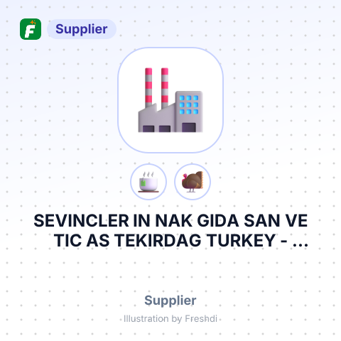 SEVINCLER IN NAK GIDA SAN VE TIC AS TEKIRDAG TURKEY – summary card, no photo uploaded yet