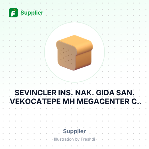 SEVINCLER INS. NAK. GIDA SAN. VEKOCATEPE MH MEGACENTER C/ – summary card, no photo uploaded yet