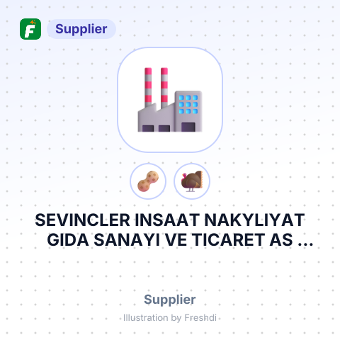 SEVINCLER INSAAT NAKYLIYAT GIDA SANAYI VE TICARET AS TERKIRDAG TURKEY – summary card, no photo uploaded yet