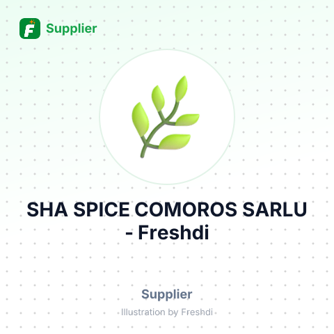 SHA SPICE COMOROS SARLU – summary card, no photo uploaded yet