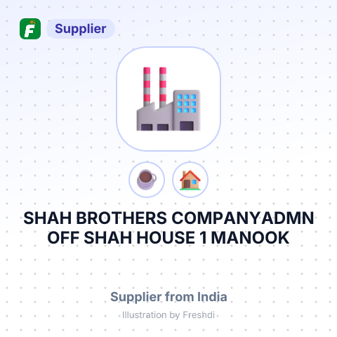 SHAH BROTHERS COMPANYADMN OFF SHAH HOUSE 1 MANOOK LANE 1ST FLOOR KOLKATA 700 001 IN – summary card, no photo uploaded yet