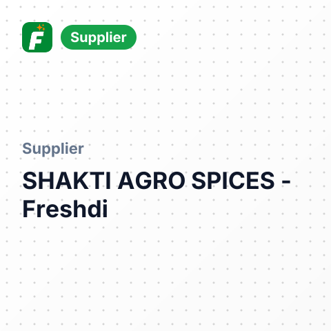 SHAKTI AGRO SPICES – summary card, no photo uploaded yet